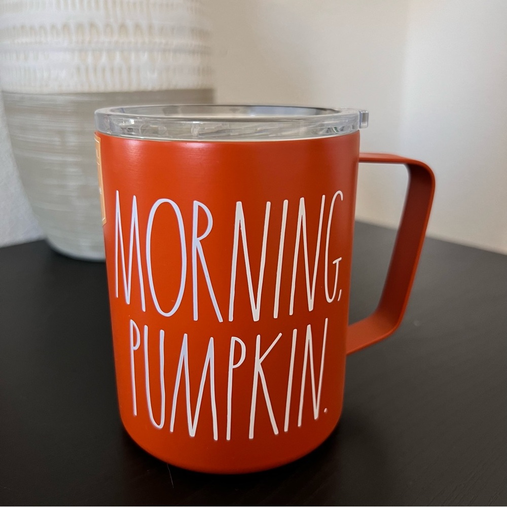 Rae Dunn “Morning Pumpkin” Stainless Steel Insulated Mug